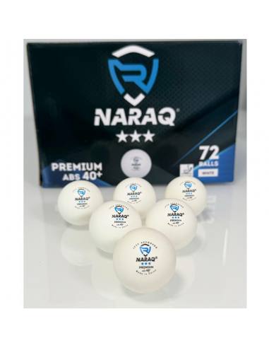 Pelota NARAQ ITTF 3*** Premium 40+ Pack 72
