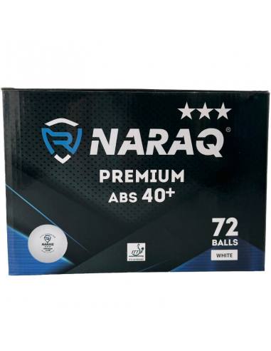 Balles NARAQ ITTF 3*** Premium 40+ Pack 72