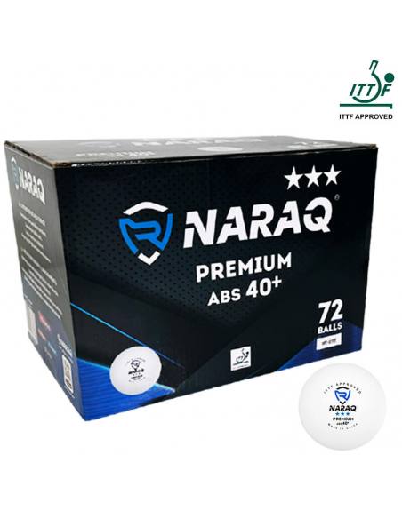 Balles NARAQ ITTF 3*** Premium 40+ Pack 72