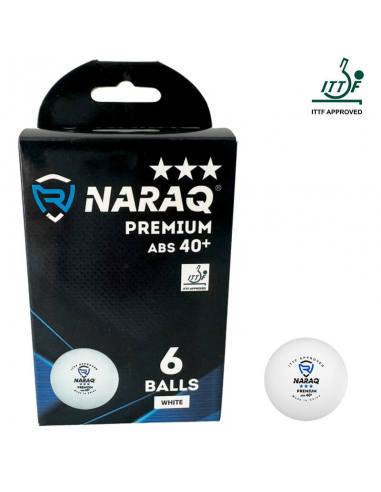 Balles NARAQ ITTF 3*** Premium 40+ Pack 6