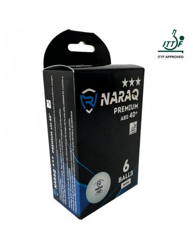 Balles NARAQ ITTF 3*** Premium 40+ Pack 6