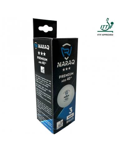 Pelota NARAQ ITTF 3*** Premium 40+ Pack 3