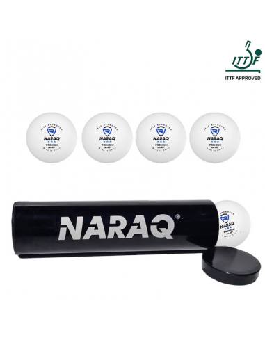 Pelota NARAQ ITTF 3*** Premium 40+ Pack 4 +...