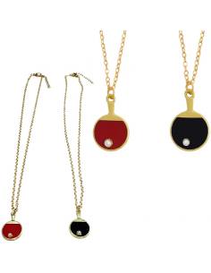 Collier NARAQ doré avec raquette