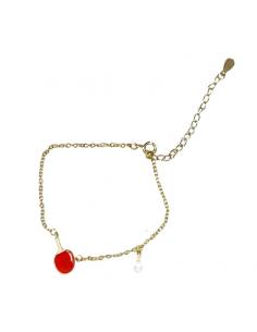 Bracelet NARAQ doré avec raquette et balle