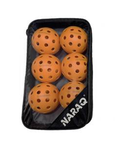 Pickleball Balls NARAQ 40 Outdoor Pack 6 with cover