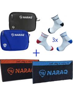 NARAQ Pack Housse double + Serviette + 3 Chaussettes