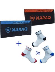 NARAQ Pack Toalla + 3 Calcetines