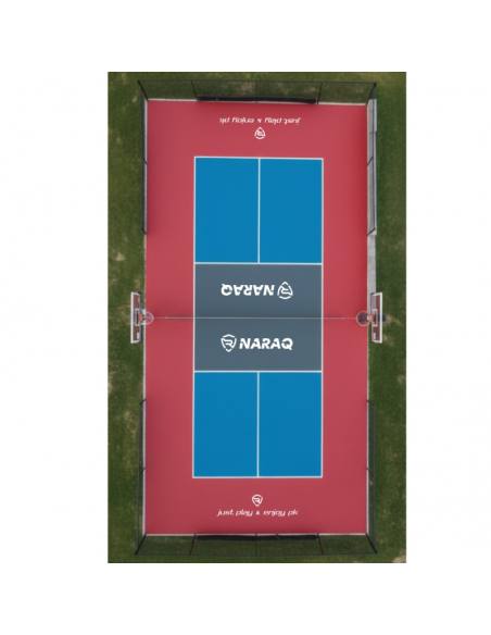 * NARAQ PickleRoll sol acrylique pour terrain de pickleball extérieur 18,2x9mt