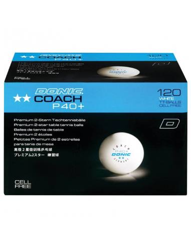 Balle plastique Donic 40+ 2** Coach pack 120