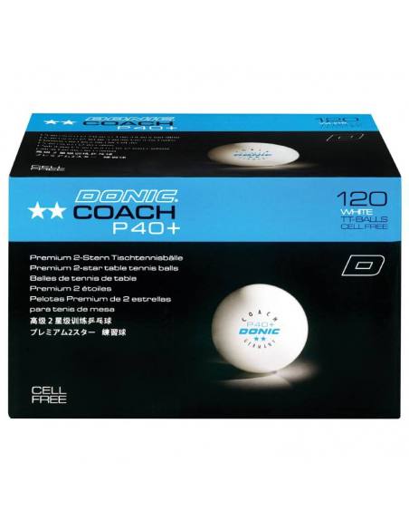 Balle plastique Donic 40+ 2** Coach pack 120