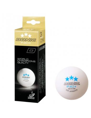 Balle plastique Donic P40+ 3*** pack 3