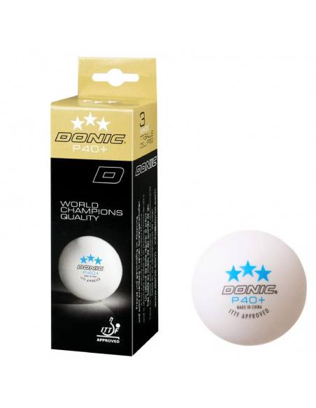 Balle plastique Donic P40+ 3*** pack 3