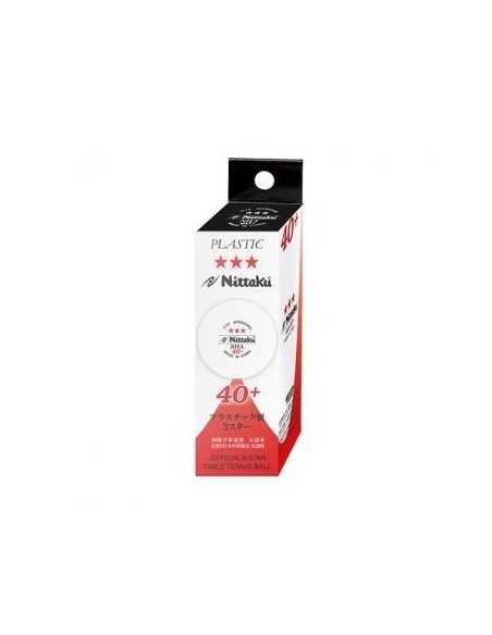 Pelotas nittaku sha 40+ 3*** pack 3 uds.