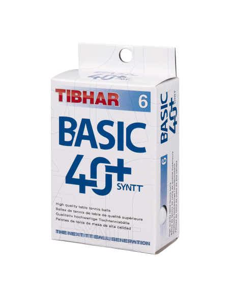 Bolas Tibhar Basic  40+ Synt  plástico. Pack 6
