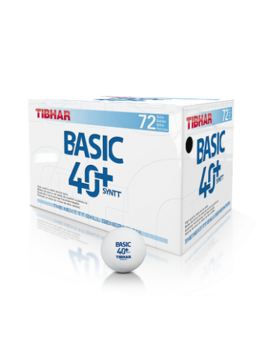 Bolas Tibhar Basic  40+ Synt  plástico. Pack 72