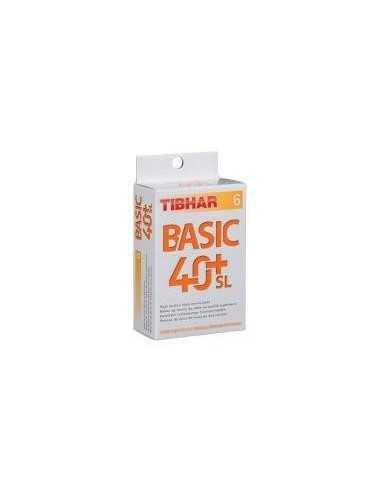 Balles en plastique Tibhar Basic 40+ SL Seamless. Pack 6
