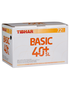 Balles en plastique Tibhar Basic 40+ SL Seamless. Pack 72