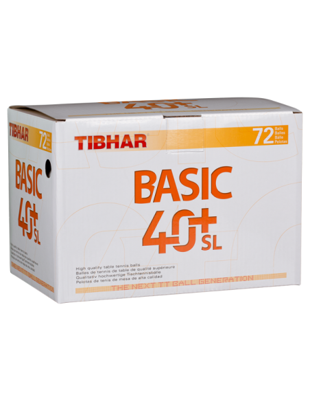 Bolas Tibhar Basic  40+ SL Seamless plástico. Pack 72