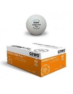 Balles en plastique GEWO  P40+ Double Star 2**. Pack 60