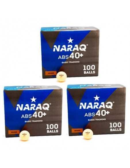 Balle plastique NARAQ 1* Basic Training 40+ ABS pack 300 Orange
