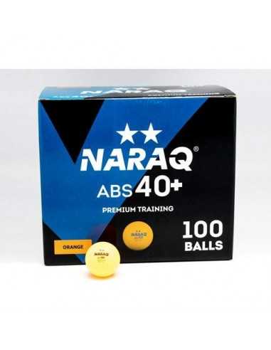 Plastic ball NARAQ 2** Premium Training 40+ ABS pack 100 Orange