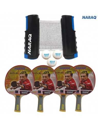 NARAQ PingSet Indoor 4 raquettes
