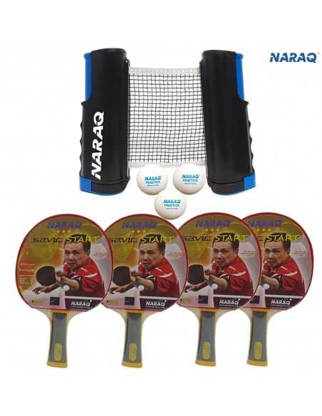 NARAQ PingSet Indoor 4 raquetes