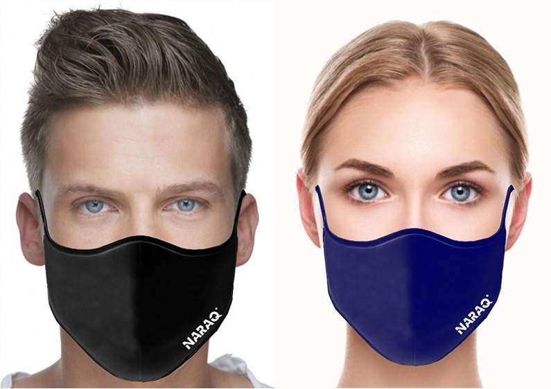 Masque Sport NAROO F1s - Anti-poussière Et Insectes - Taille S/M Noir - Pour Running, Vélo, Cyclisme