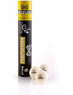 MOZURU balle ABS ITTF 3 STAR 40+ pack 6