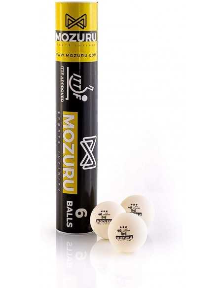 Pelotas MOZURU ABS ITTF 3 STAR 40+ pack 6