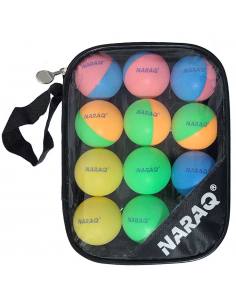 Pelotas NARAQ Fun Colorato 40+ ABS + Estuche Pack 12