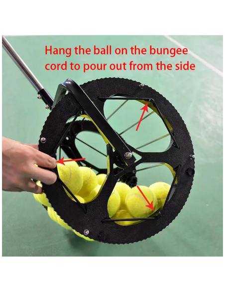 Basket and ball collector wheel Tennis Padel Double NARAQ