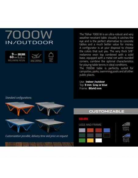 * Table Tibhar 7000 W